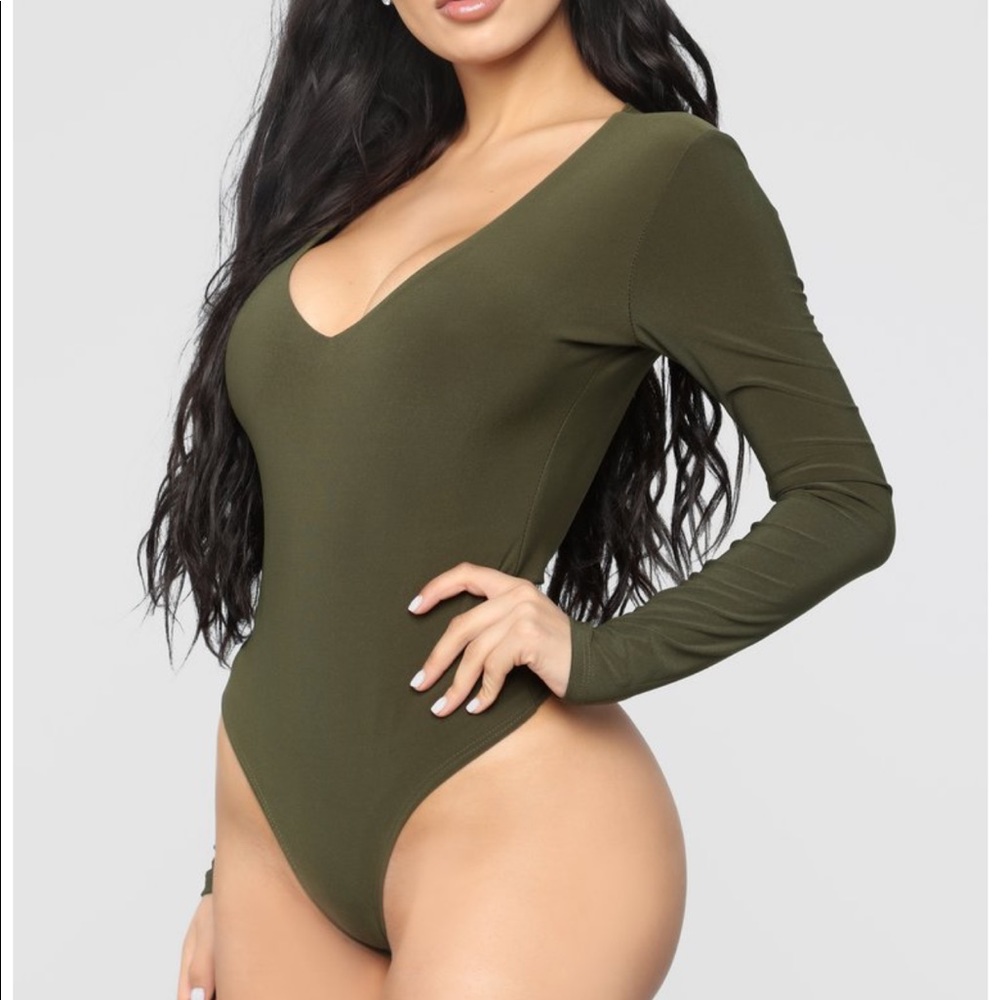 green bodysuit